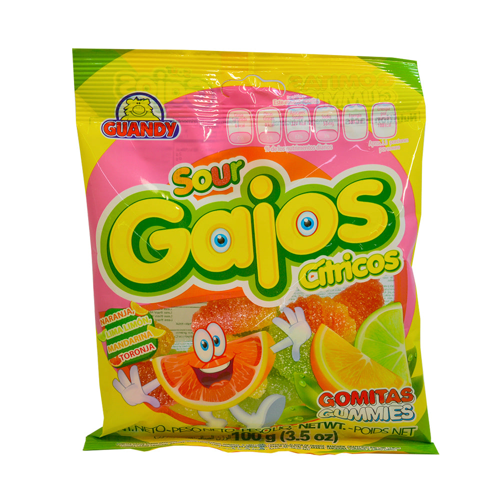 GUANDY - Sour Candy Wedges, Citrus Flavors, 100g each (Pack of 3)