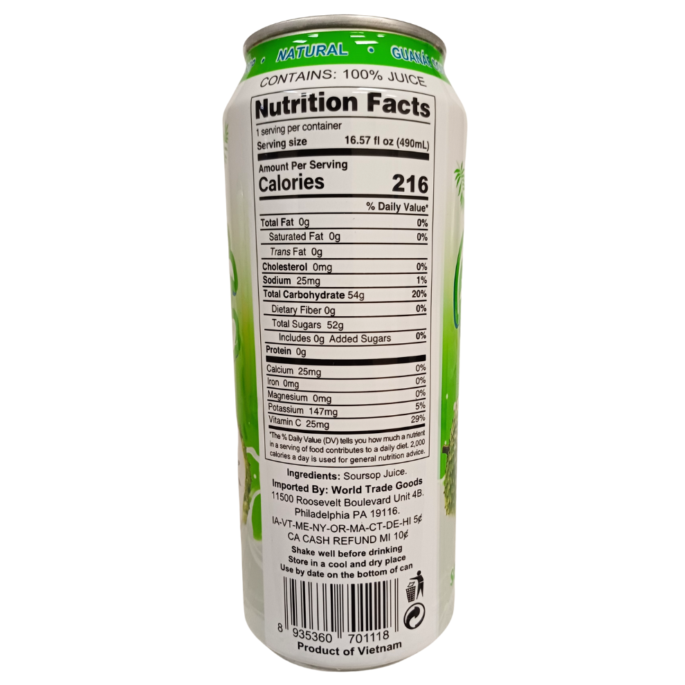 *NEW* Mi Tierra Natural Juices 16.57oz- Guanábana (3 Pack)