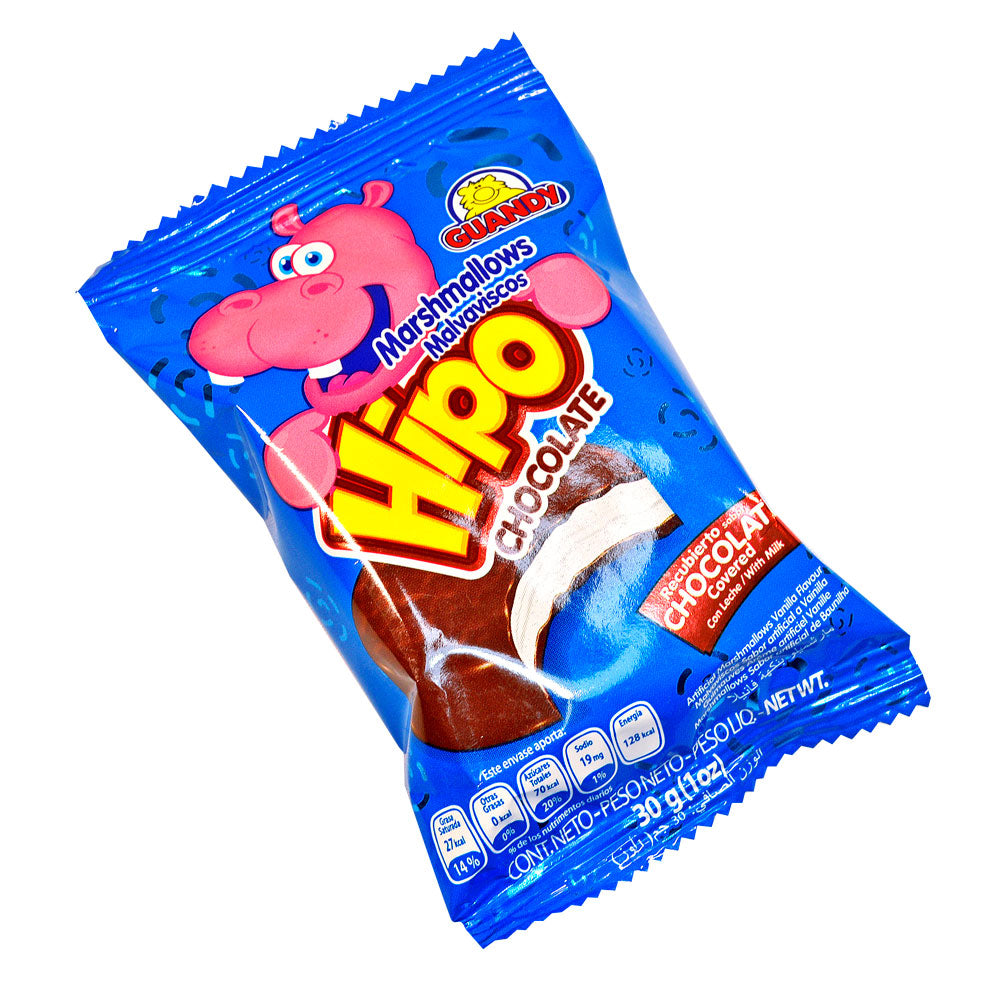 GUANDY - HIPO Chocolate Covered Marshmallow Rounds , Real chocolate Flavor , 12pcs 30g each (Pack of 2)