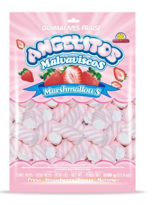 GUANDY - Candy Marshmallow Strawberry Twists Rainbow Marshmallows 200g - (Pack of 3)