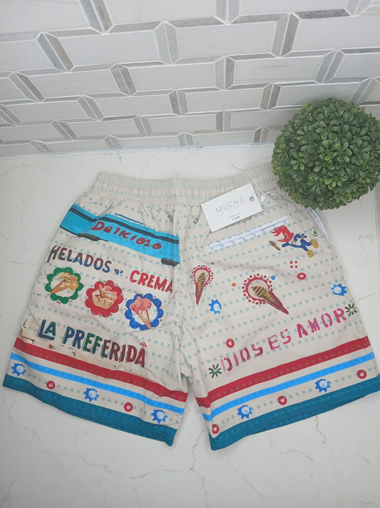 MUCHA - "Ice Cream" 100% Polyester Men's Swimsuit Shorts Trunks