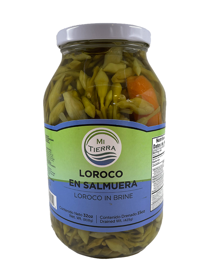 MI TIERRA - Loroco in Brine 32oz - Loroco En Salmuera - Pack of 2