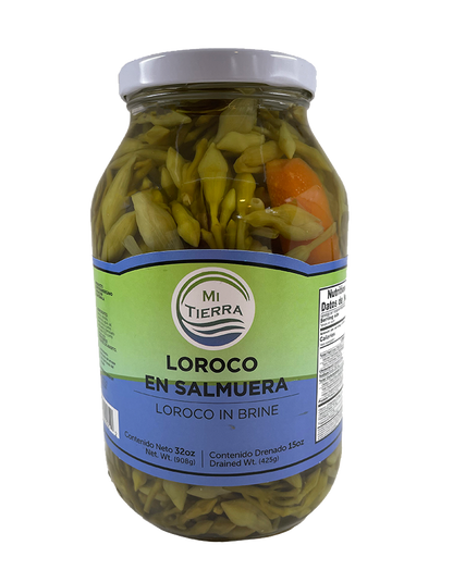 MI TIERRA - Loroco in Brine 32oz - Loroco En Salmuera - Pack of 2