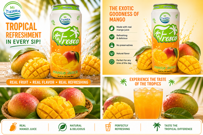 *NEW* Mi Tierra Natural Juices 16.57oz- Mango (3 Pack)