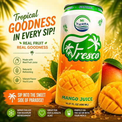 *NEW* Mi Tierra Natural Juices 16.57oz- Mango (3 Pack)