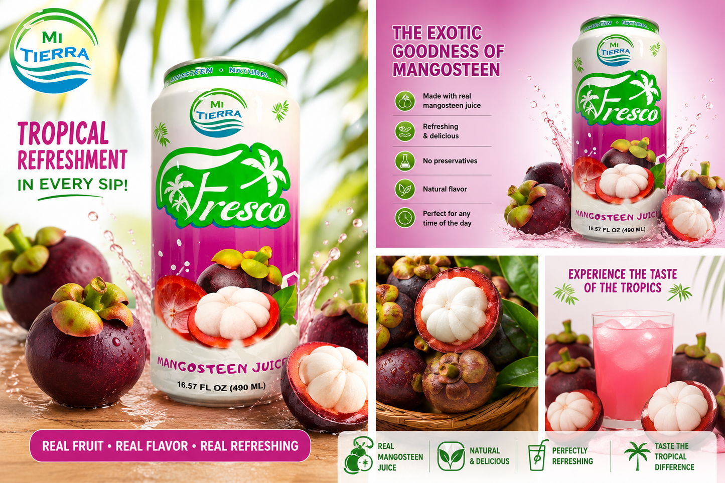 *NEW* Mi Tierra Natural Juices 16.57oz - Mangosteen
