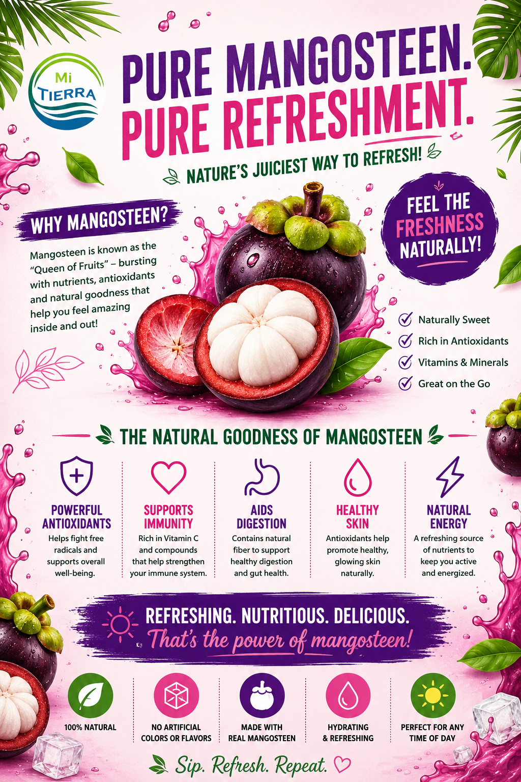 *NEW* Mi Tierra Natural Juices 16.57oz - Mangosteen