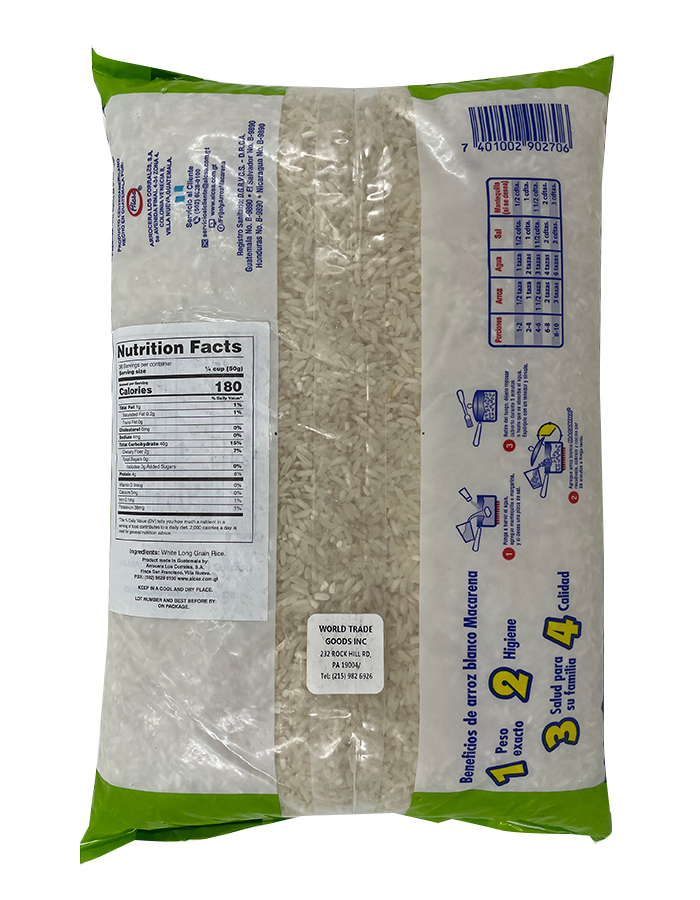 Macarena White Rice Arroz Blanco 4lb (Pack of 1)