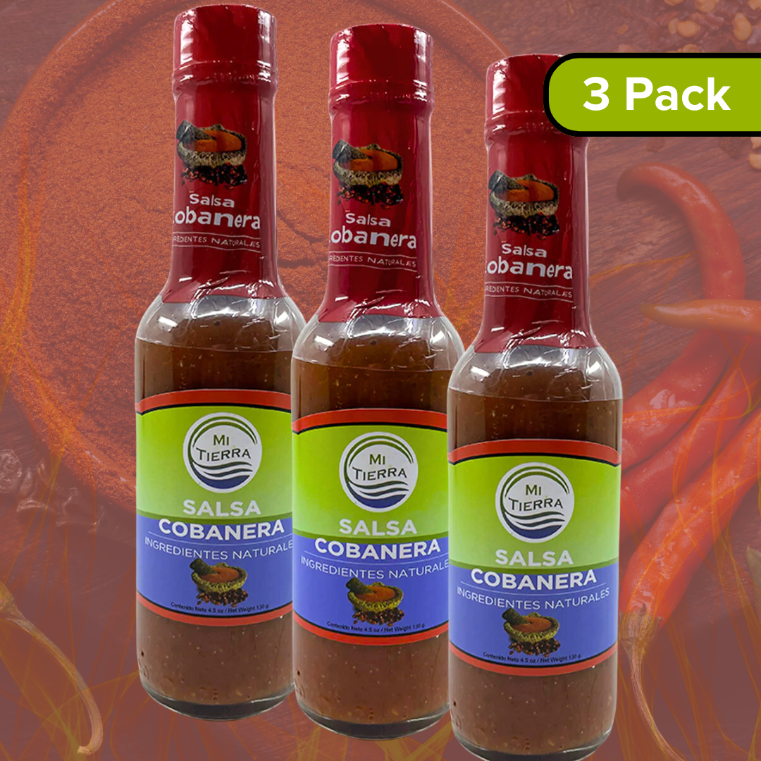 MI TIERRA Hot Sauce Salsa Cobanera 4.5oz - (Pack of 3)