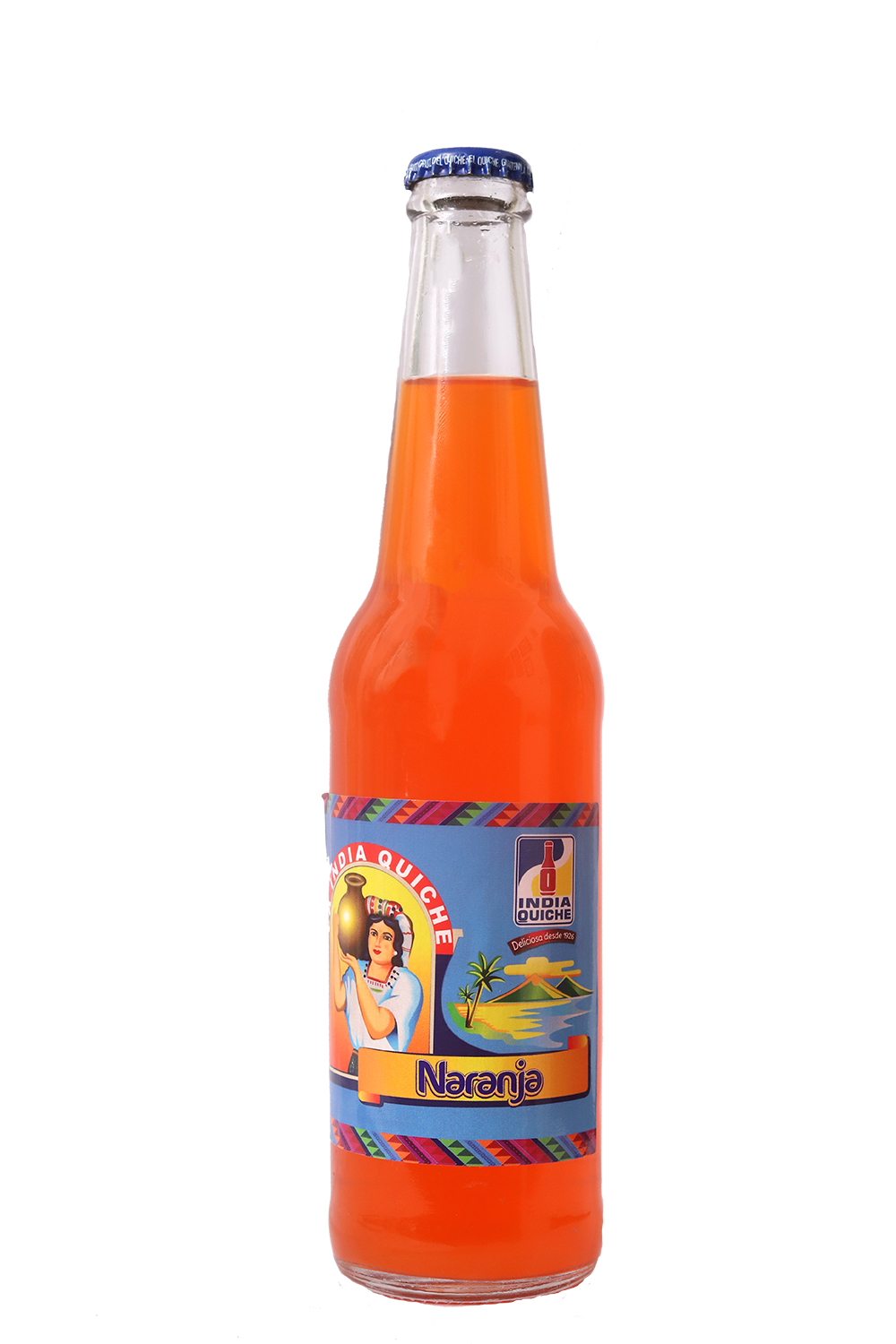 India Quiche - Carbonated Soda Soft Drink, Orange Flavor - 12oz Pack of (3)