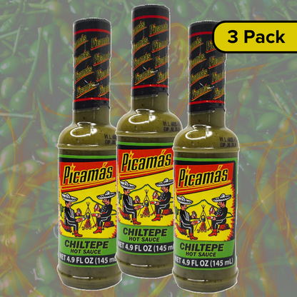 *NEW* Picamas Chiltepe Green Hot Sauce 4.9oz - (Pack of 3)