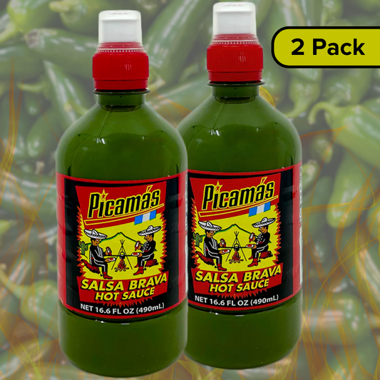 Picamas Green Jumbo Hot Sauce 16.6oz - (Pack of 2)