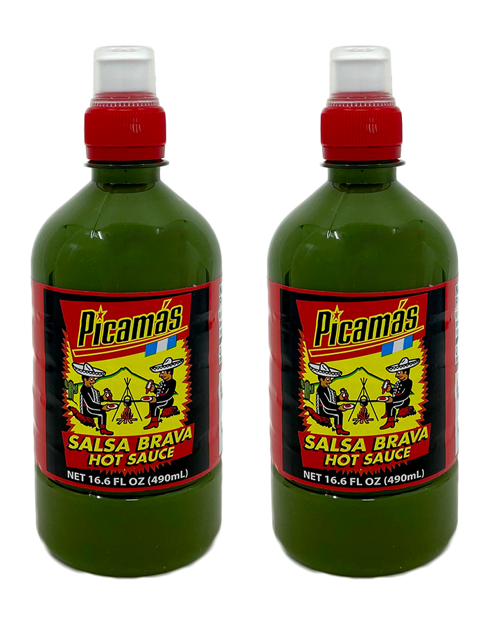 Picamas Green Jumbo Hot Sauce 16.6oz - (Pack of 2)