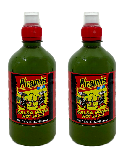 Picamas Green Jumbo Hot Sauce 16.6oz - (Pack of 2)