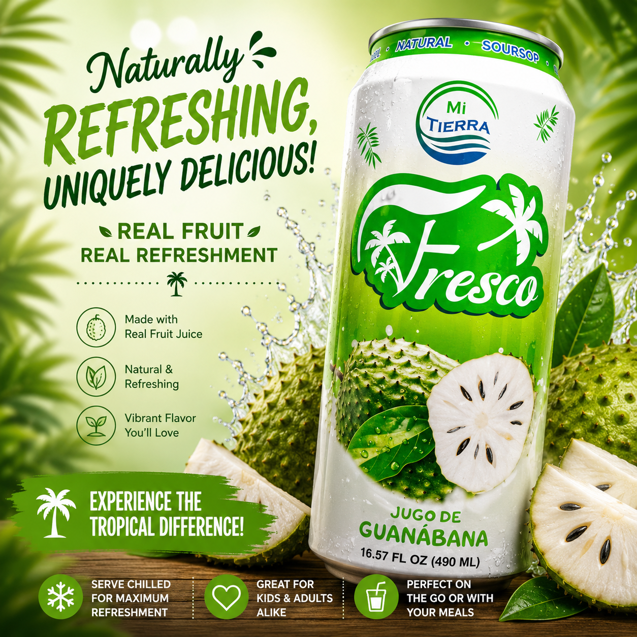 *NEW* Mi Tierra Natural Juices 16.57oz - Guanábana Soursop