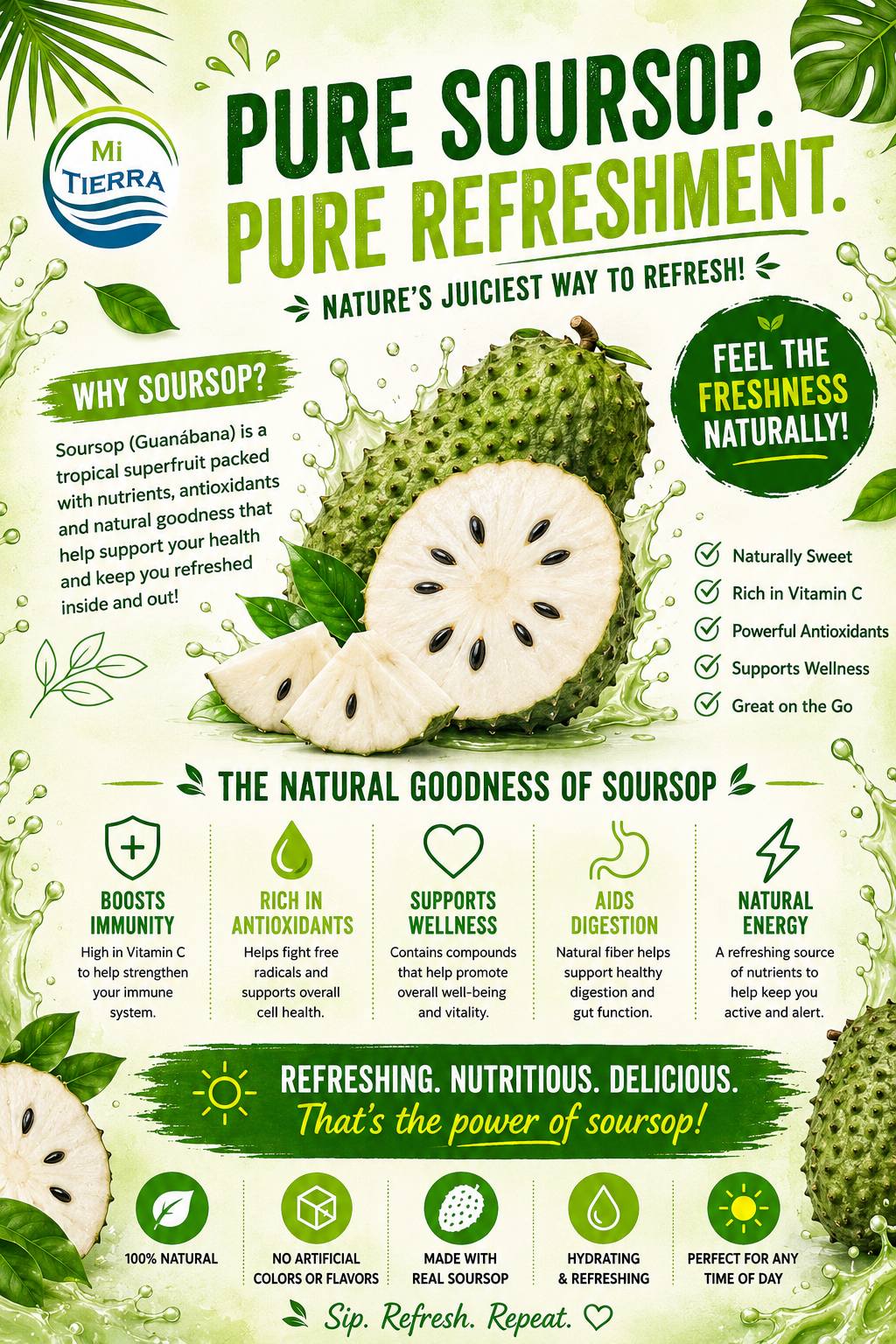 *NEW* Mi Tierra Natural Juices 16.57oz - Guanábana Soursop