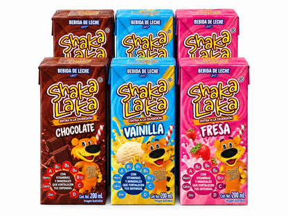 Shaka Laka Milk Drink Variety Pack – Strawberry, Vanilla & Chocolate (Pack of 3)