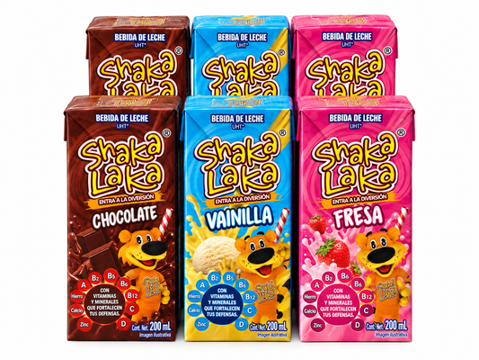 Shaka Laka Milk Drink Variety Pack – Strawberry, Vanilla & Chocolate (Pack of 3)