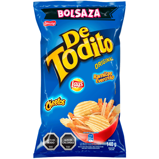 Tortrix Detodito - Ruffled Chips, Original (3 x 140g Bags)