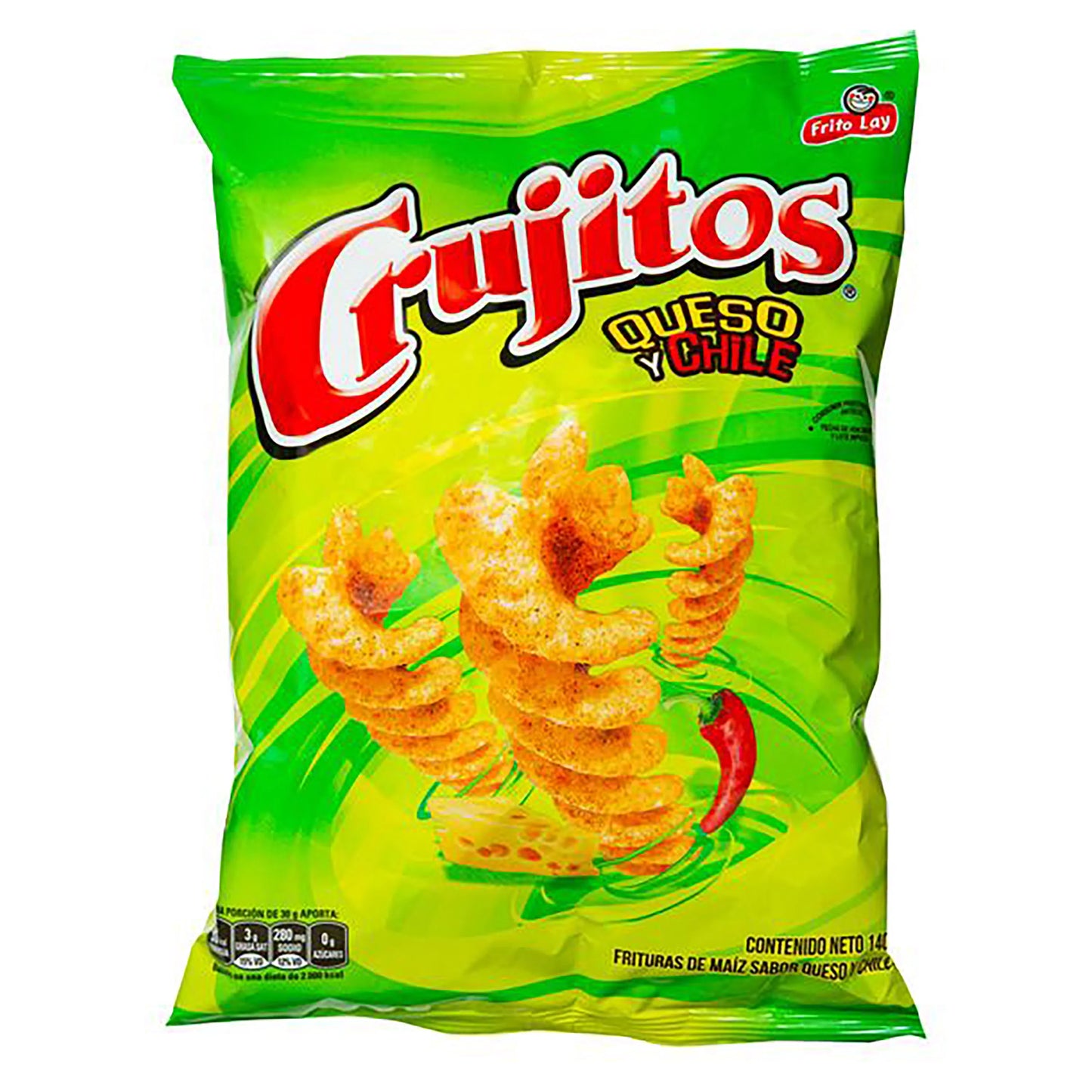 Tortrix Crujitos - Baked Spirals, Chili & Cheese Flavor (3 x 140g Bags)