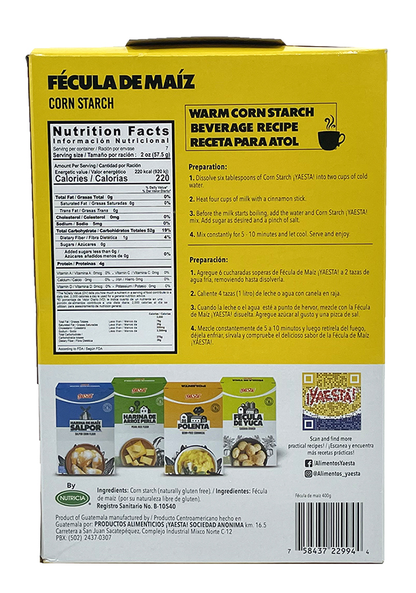 YAESTA Corn Starch Fecula De Maiz 14.11 oz - (Pack of 2)