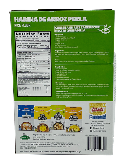 YAESTA Rice Flour Harina De Arroz 14.11oz - (Pack of 2)