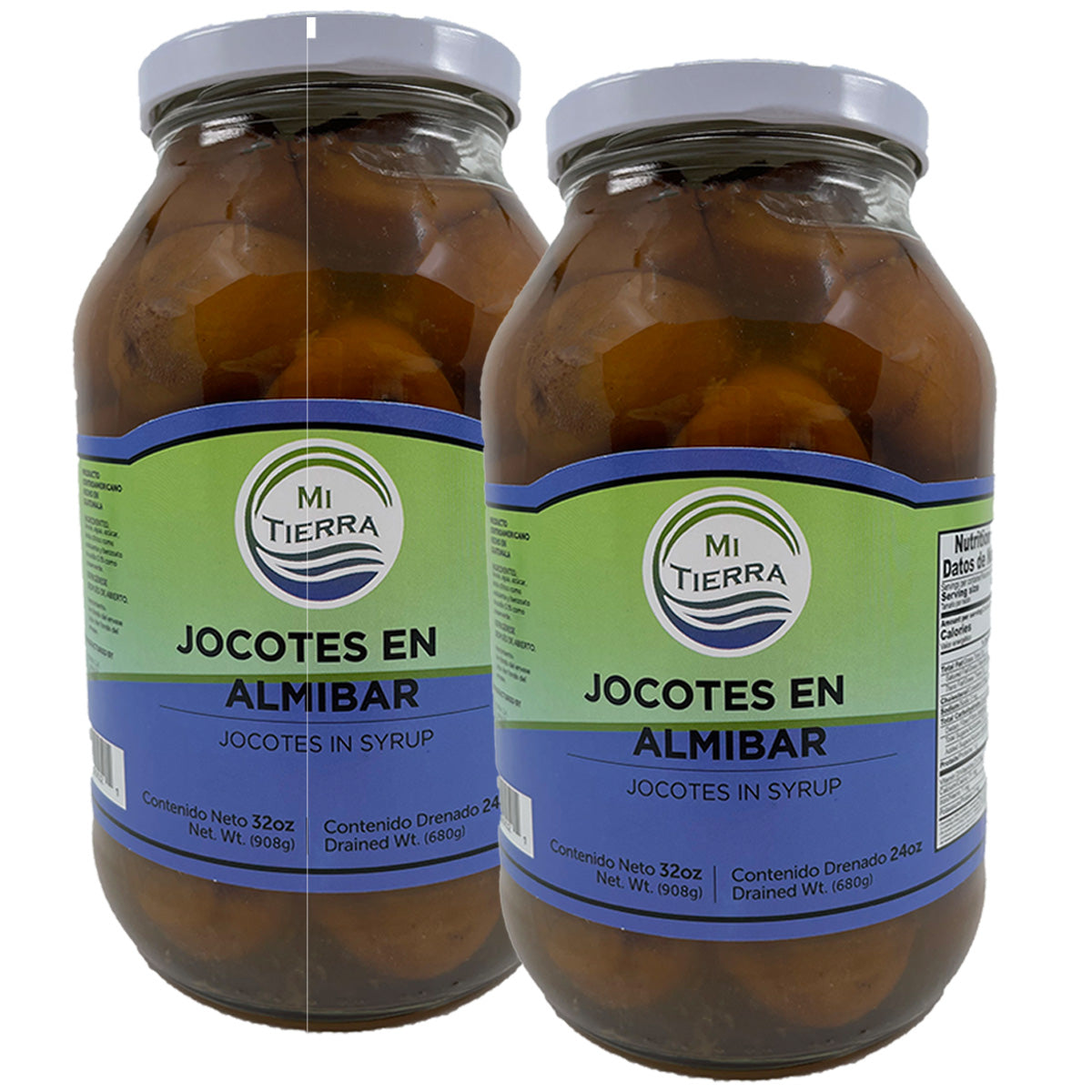 MI TIERRA - Jocotes in Syrup 32oz - Jocotes En Almibar - Pack of 2