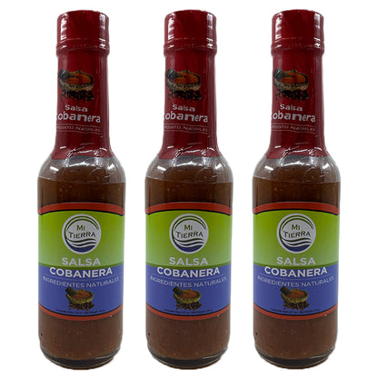 MI TIERRA Hot Sauce Salsa Cobanera 4.5oz - (Pack of 3)