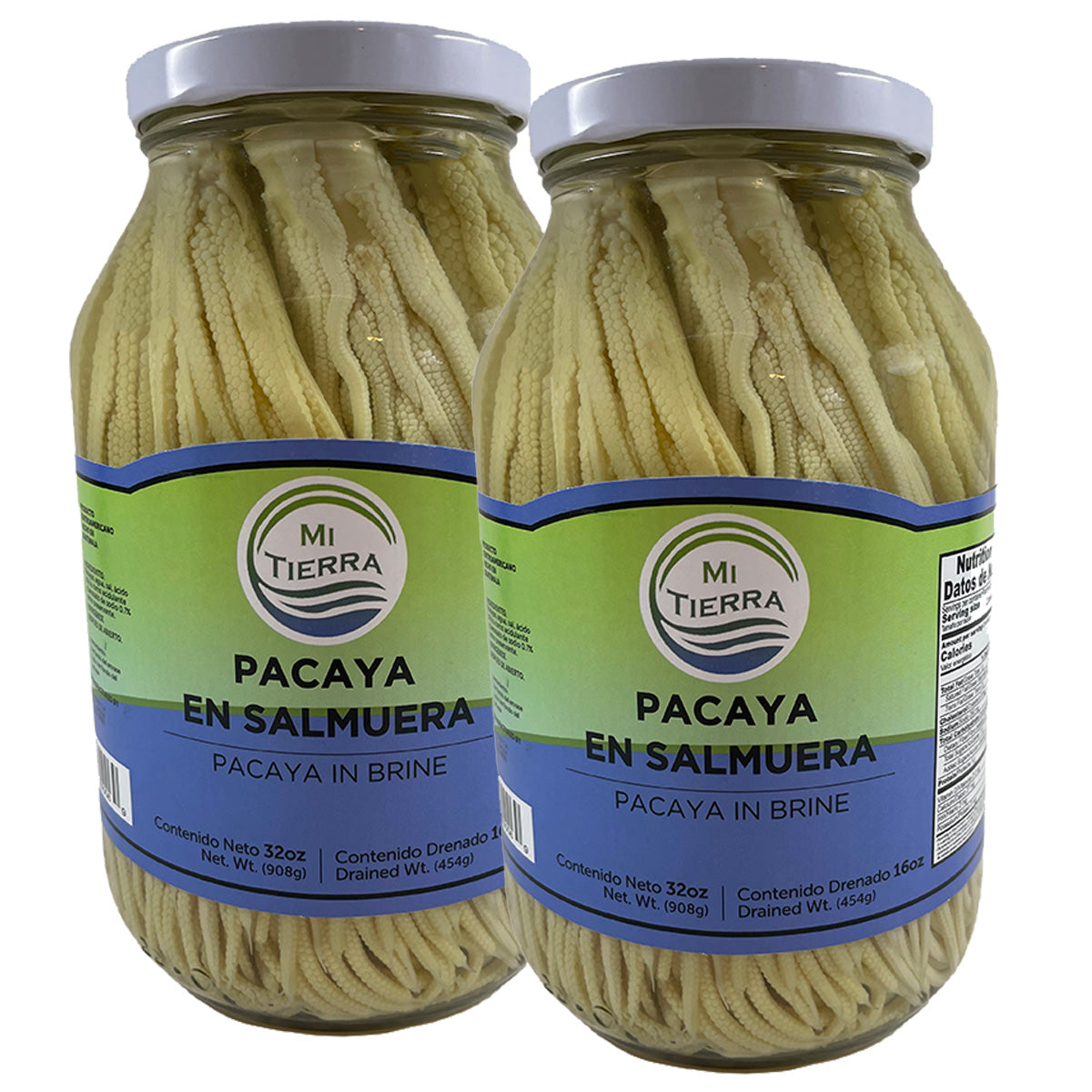 MI TIERRA - Pacaya in Brine 32oz - Pacaya En Salmuera - Pack of 2